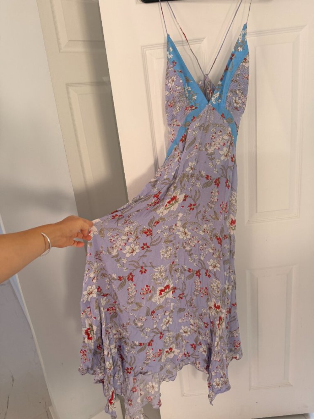 FREE PEOPLE There She Goes Floral Maxi Dress Med